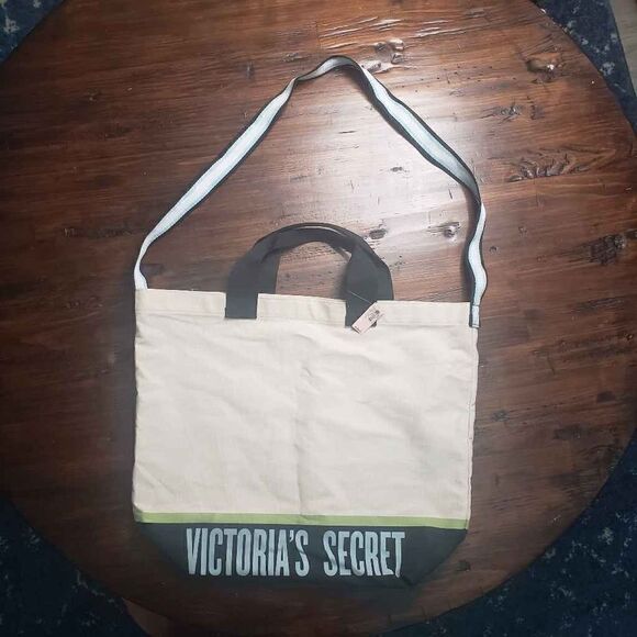 Victoria's Secret Canvas Logo Carry-all Tote Bag New‎ - Picture 1 of 5
